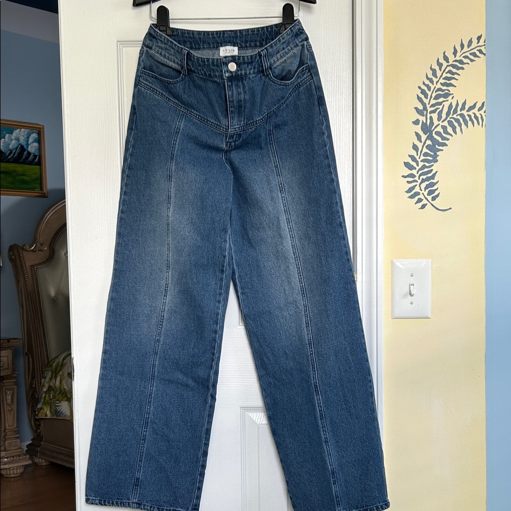 Le Lis Dark Blue Flare Jeans